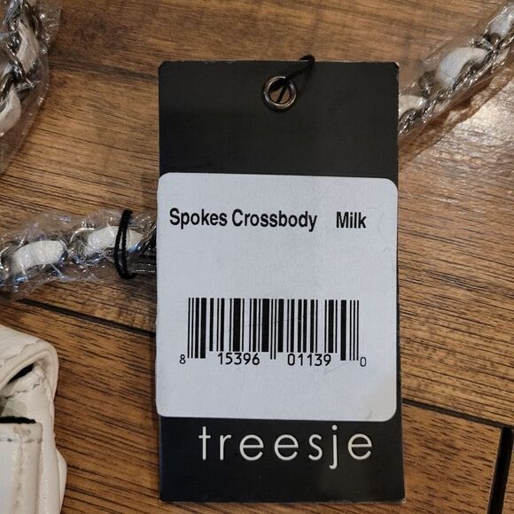 Treesje spokes, crossbody, milk, small, chain strap purse - Picture 3 of 5